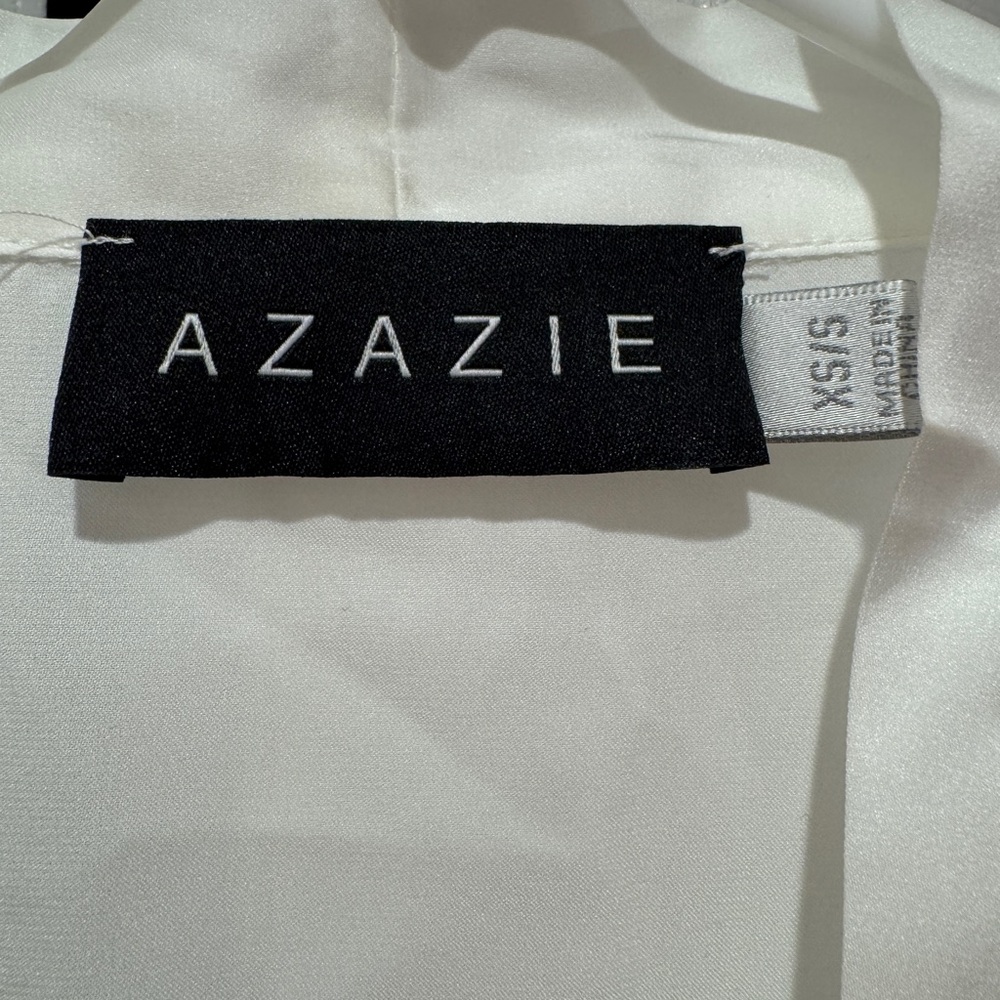 Azazie White Satin Lace Robe - Picture 8 of 8